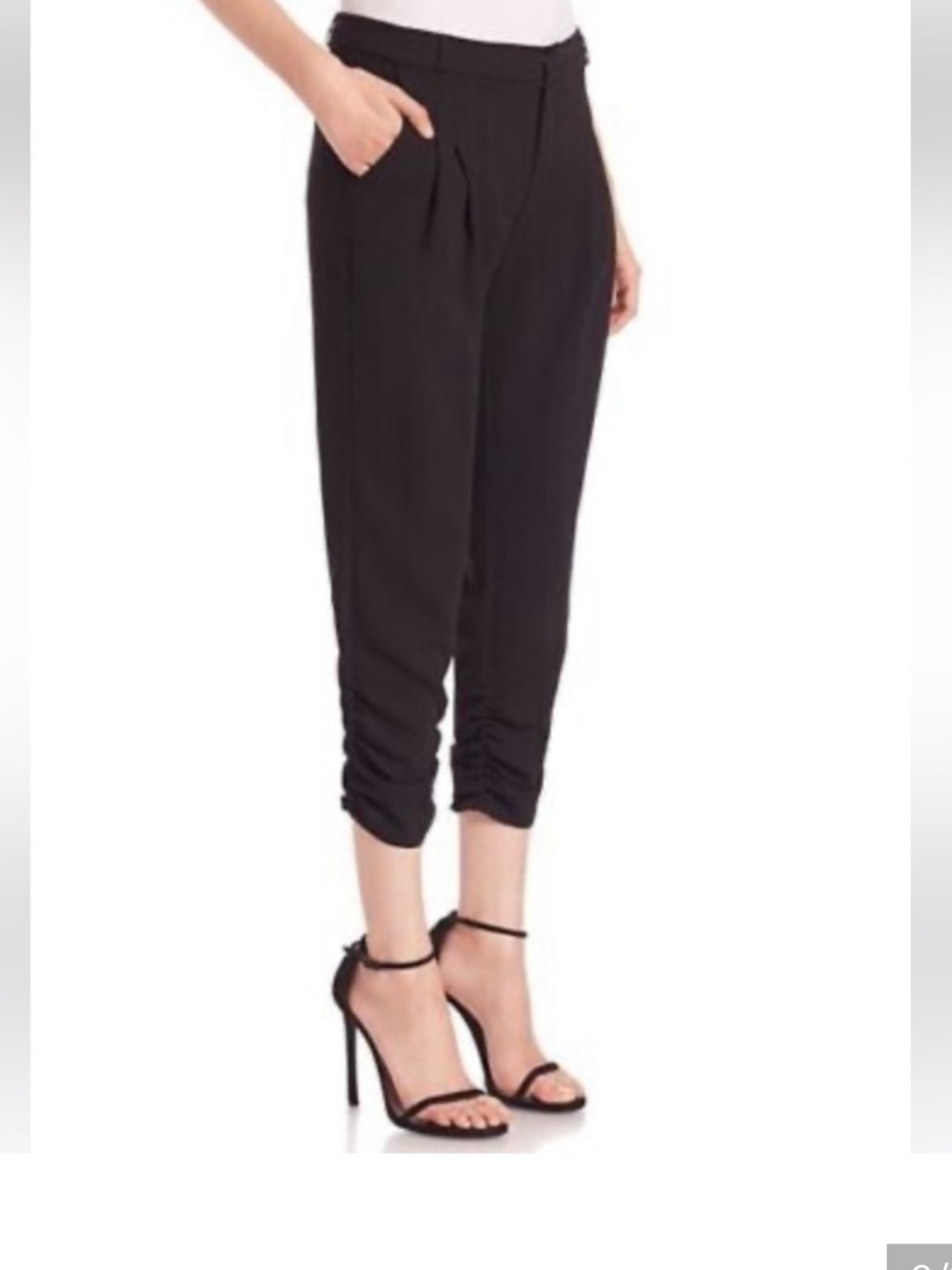 Parker new size 6, stunning cropped black dressy pants